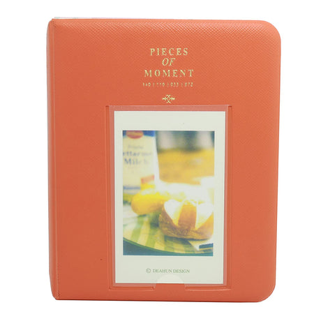 Zikkon Compatible 64 sheet Album for Fujifilm Instax Mini Film (3 inch) Orange