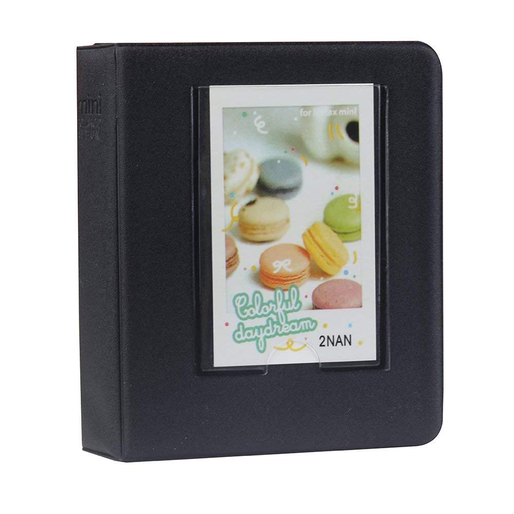 Zikkon Compatible 64 sheet Album for Fujifilm Instax Mini Film (3 inch) Charcoal Gray