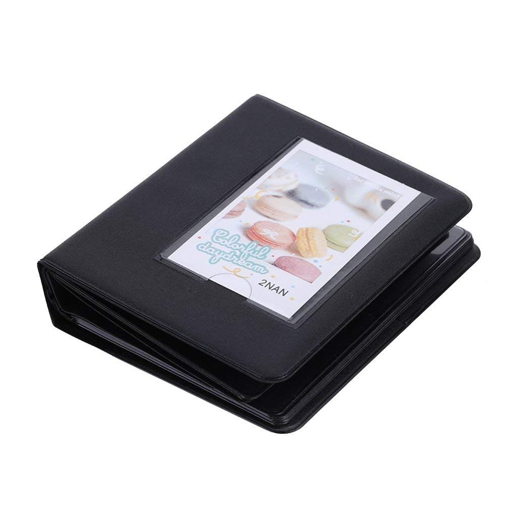 Zikkon Compatible 64 sheet Album for Fujifilm Instax Mini Film (3 inch) Charcoal Gray