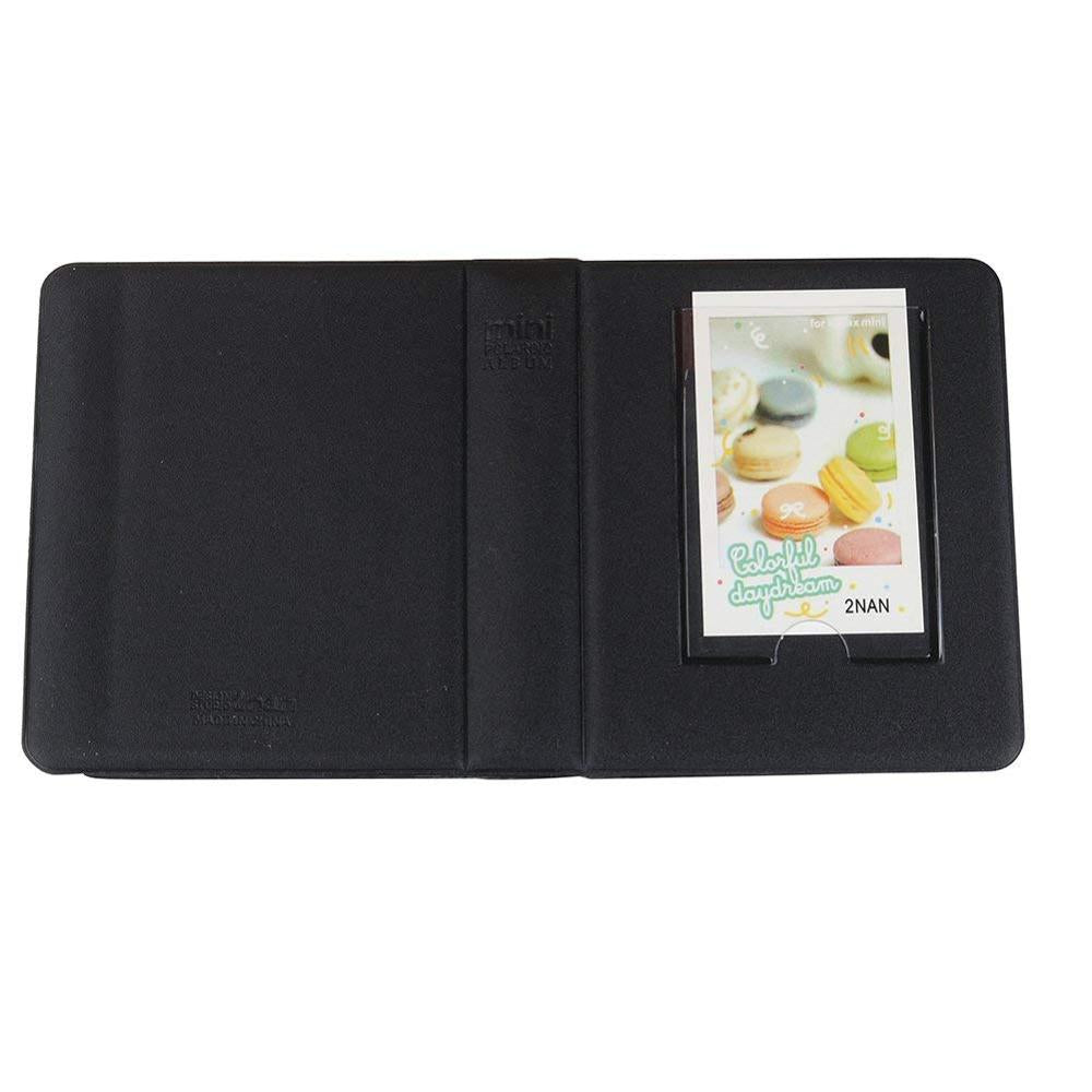 Zikkon Compatible 64 sheet Album for Fujifilm Instax Mini Film (3 inch) Charcoal Gray