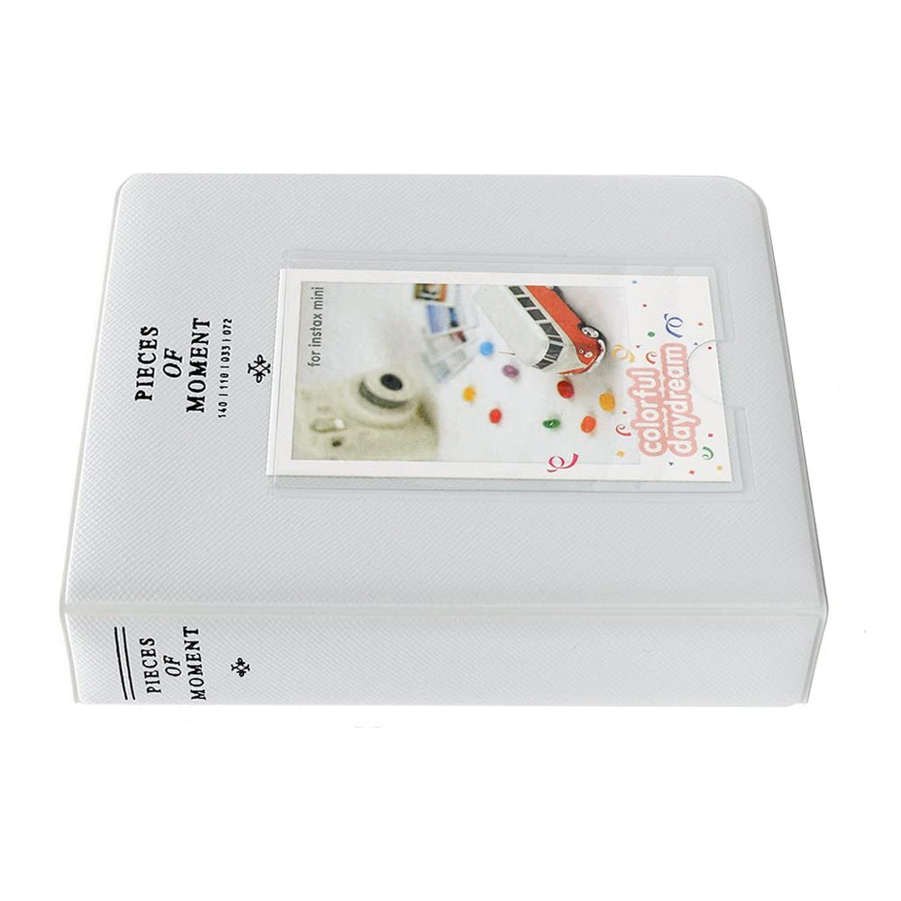 Zikkon Compatible 64 sheet Album for Fujifilm Instax Mini Film (3 inch) Ice White