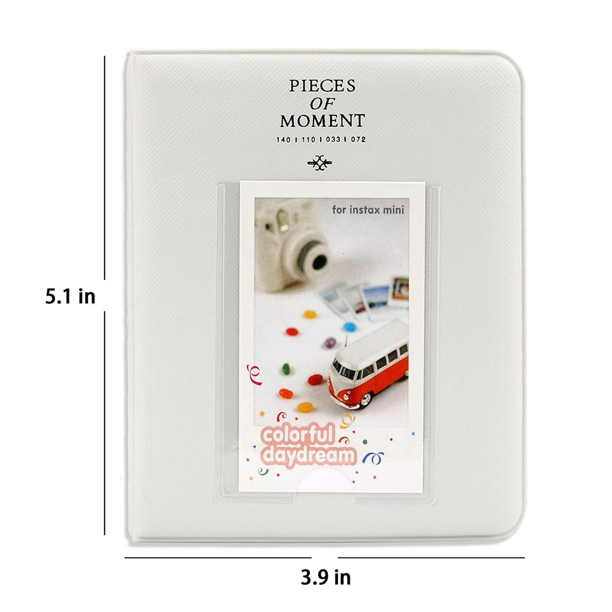 Zikkon Compatible 64 sheet Album for Fujifilm Instax Mini Film (3 inch) Ice White