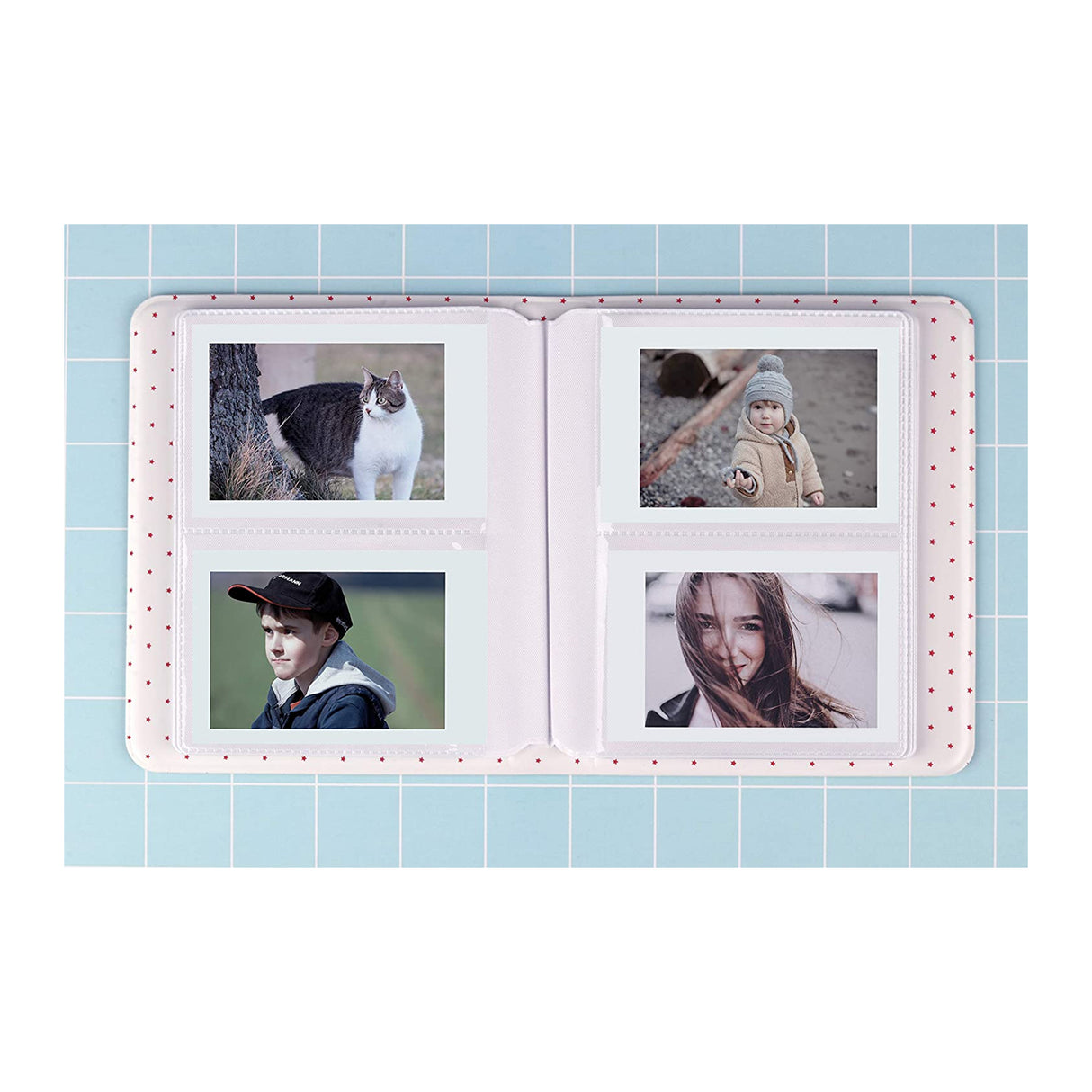 Zikkon Compatible 64 sheet Album for Fujifilm Instax Mini Film (3 inch) Ice White
