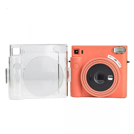 ZIKKON Instant SQ1 Case Clear - Protective Case Compatible for Fuji-Film Insta-x Instant SQ1 Square Instant Camera - with Shoulder Strap - Transparent