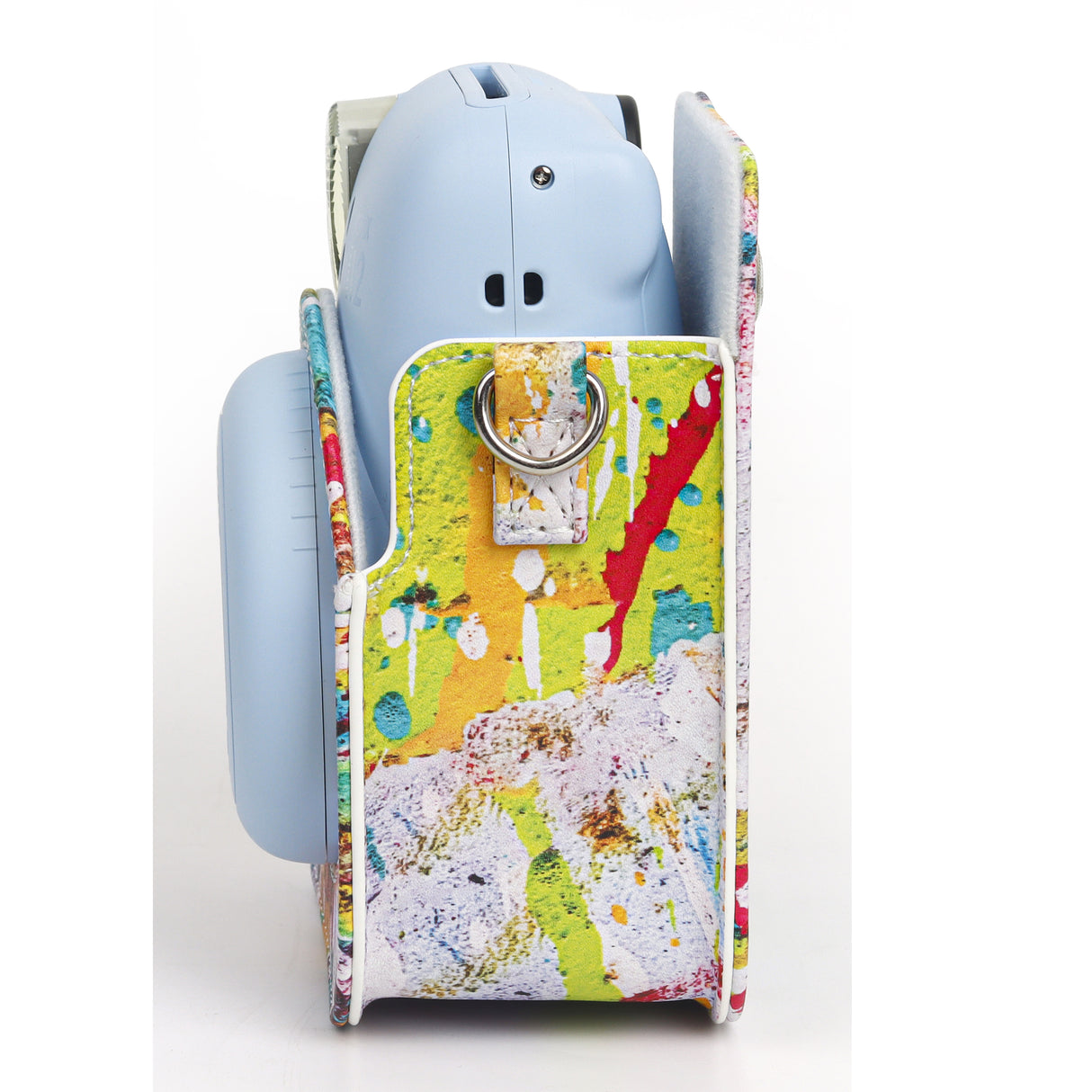 ZIKKON Instax Mini 12 Protective Camera Case PU Leather Carrying Bag_Abstract oil painting
