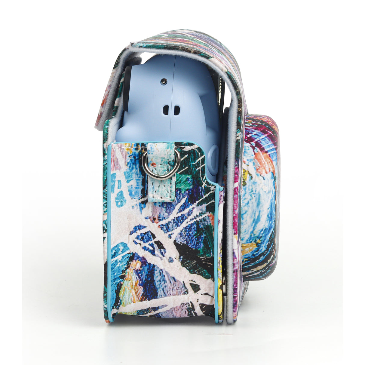 ZIKKON Instax Mini 12 Protective Camera Case PU Leather Carrying Bag_Colorful graffiti