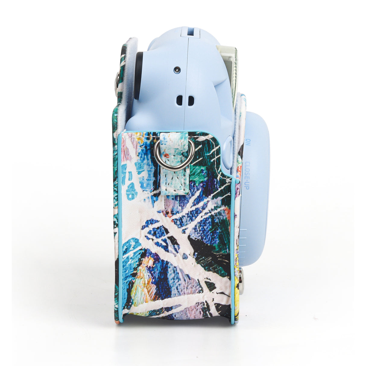 ZIKKON Instax Mini 12 Protective Camera Case PU Leather Carrying Bag_Colorful graffiti