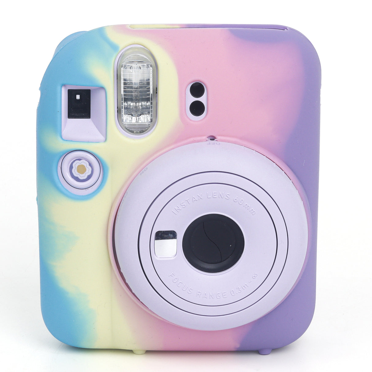 Zikkon Instax Mini 12 Silicone Protective Camera Case_Blue Rainbow