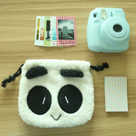 ZIKKON Instax Mini 7s 8 8+ 90 25 26 50s 70, SP-1, Polaroid Z2300, Pringo 231 Cute Panda Comprehensive Protection Case Bag Camera Bag (White & Black)