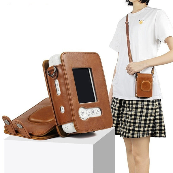 ZIKKON Instax Mini Liplay Instant Camera Case-Brown