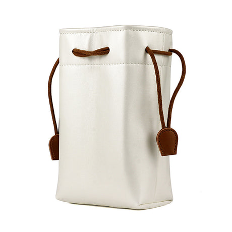 ZIKKON Instax Universal Vintage PU Leather Bundle Pocket Case Bag for Polaroid Mini Camera (Pearl White)