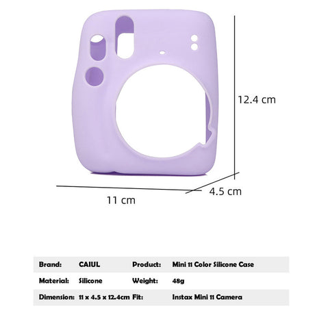 ZIKKON Protective Silicone Case for Fuji-Film Insta-x Instant Mini 11 Camera_Lilac purple