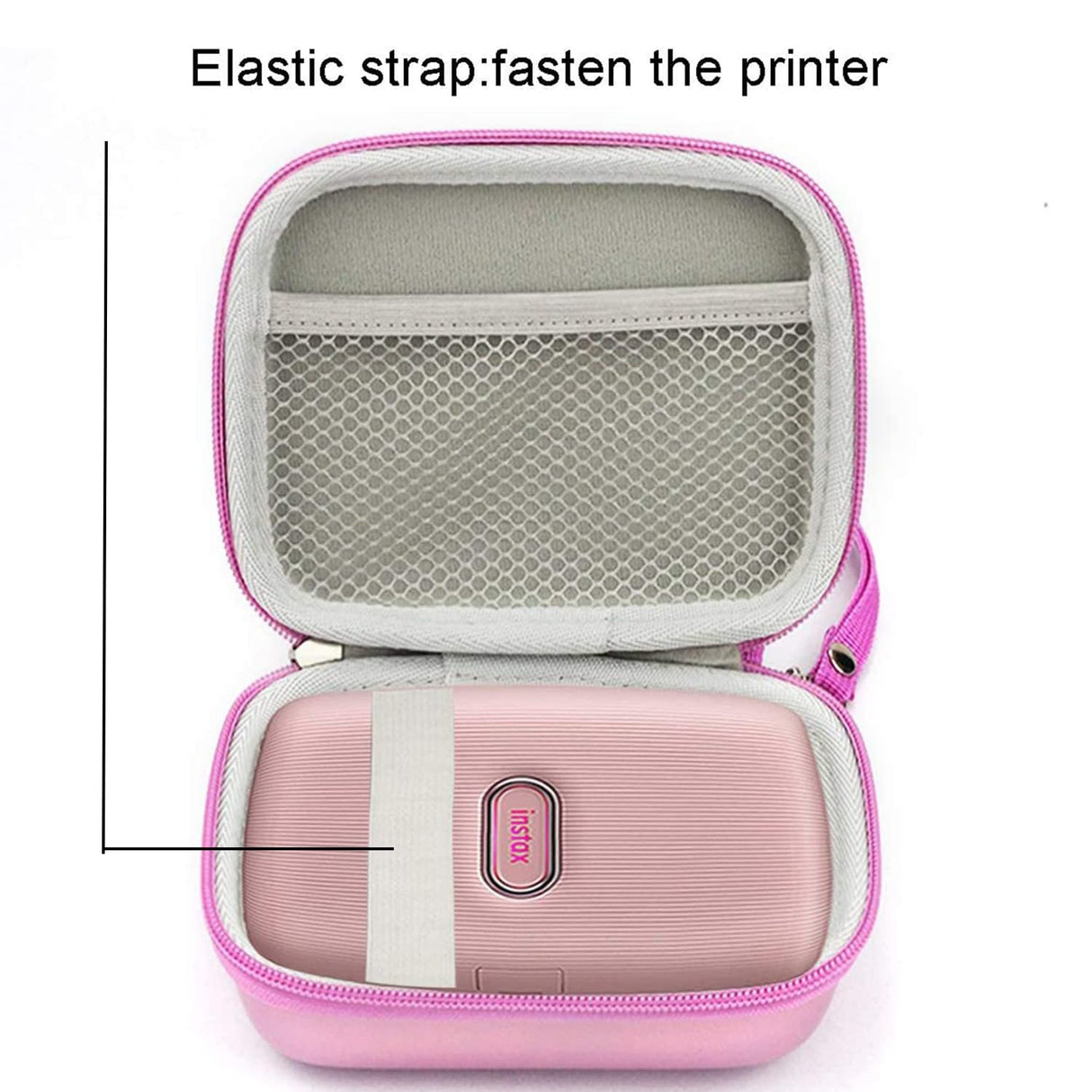 ZIKKON Instax mini EVA Case For Instax Mini Link, Link2, Liplay, EVO (Iridescent pink)