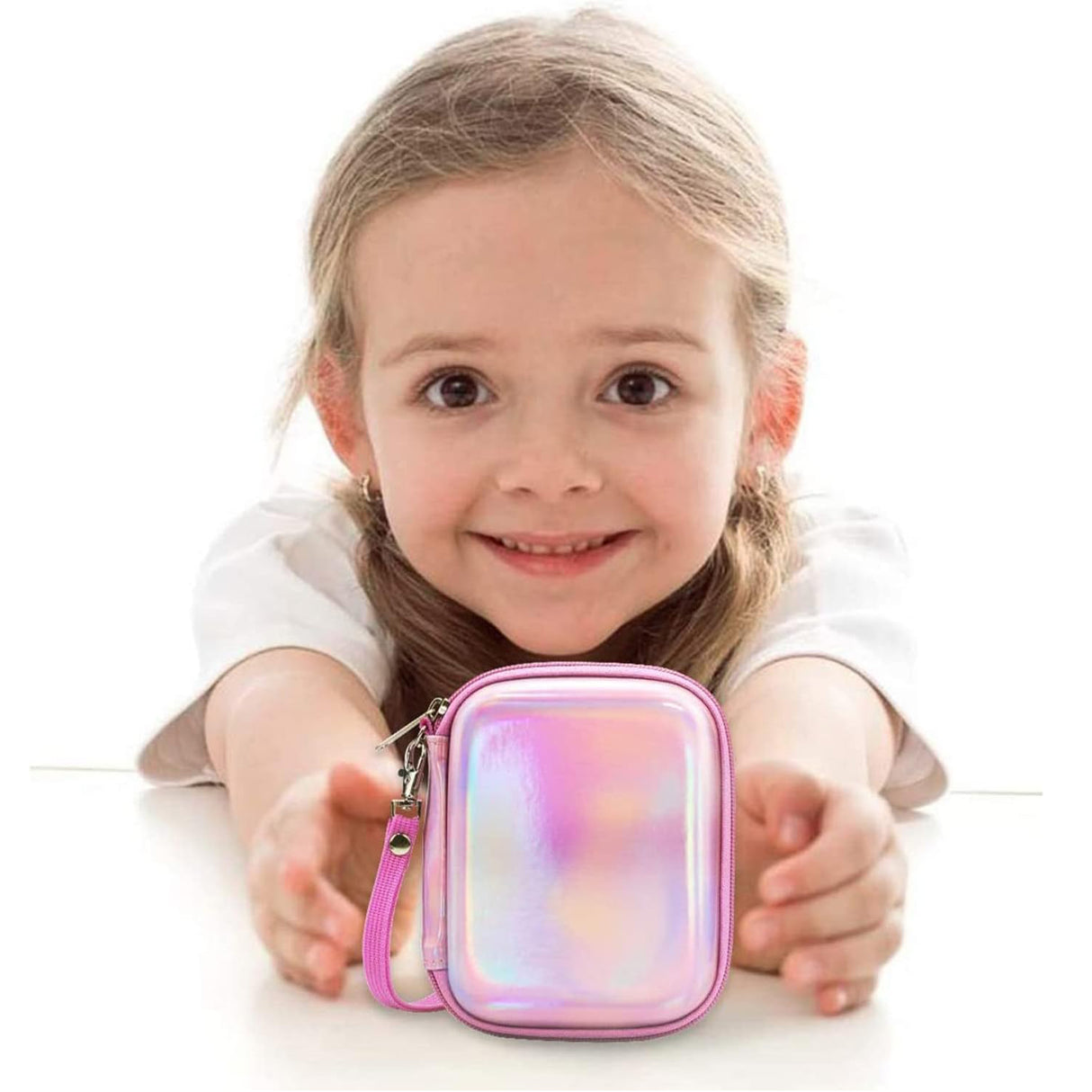 ZIKKON Instax mini EVA Case For Instax Mini Link, Link2, Liplay, EVO (Iridescent pink)