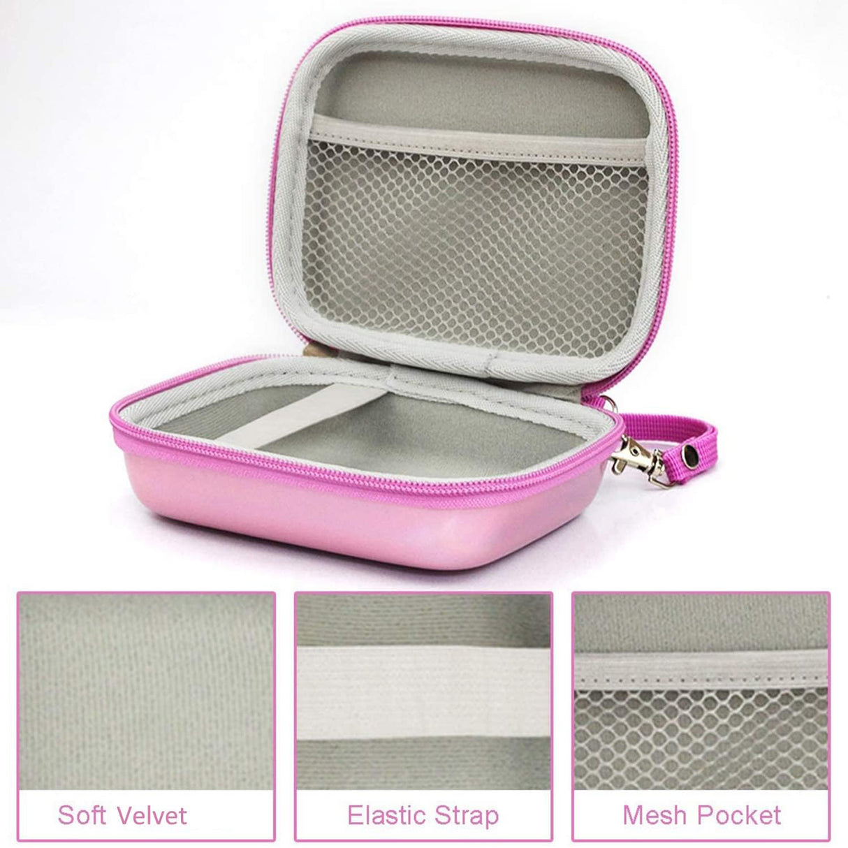 ZIKKON Instax mini EVA Case For Instax Mini Link, Link2, Liplay, EVO (Iridescent pink)