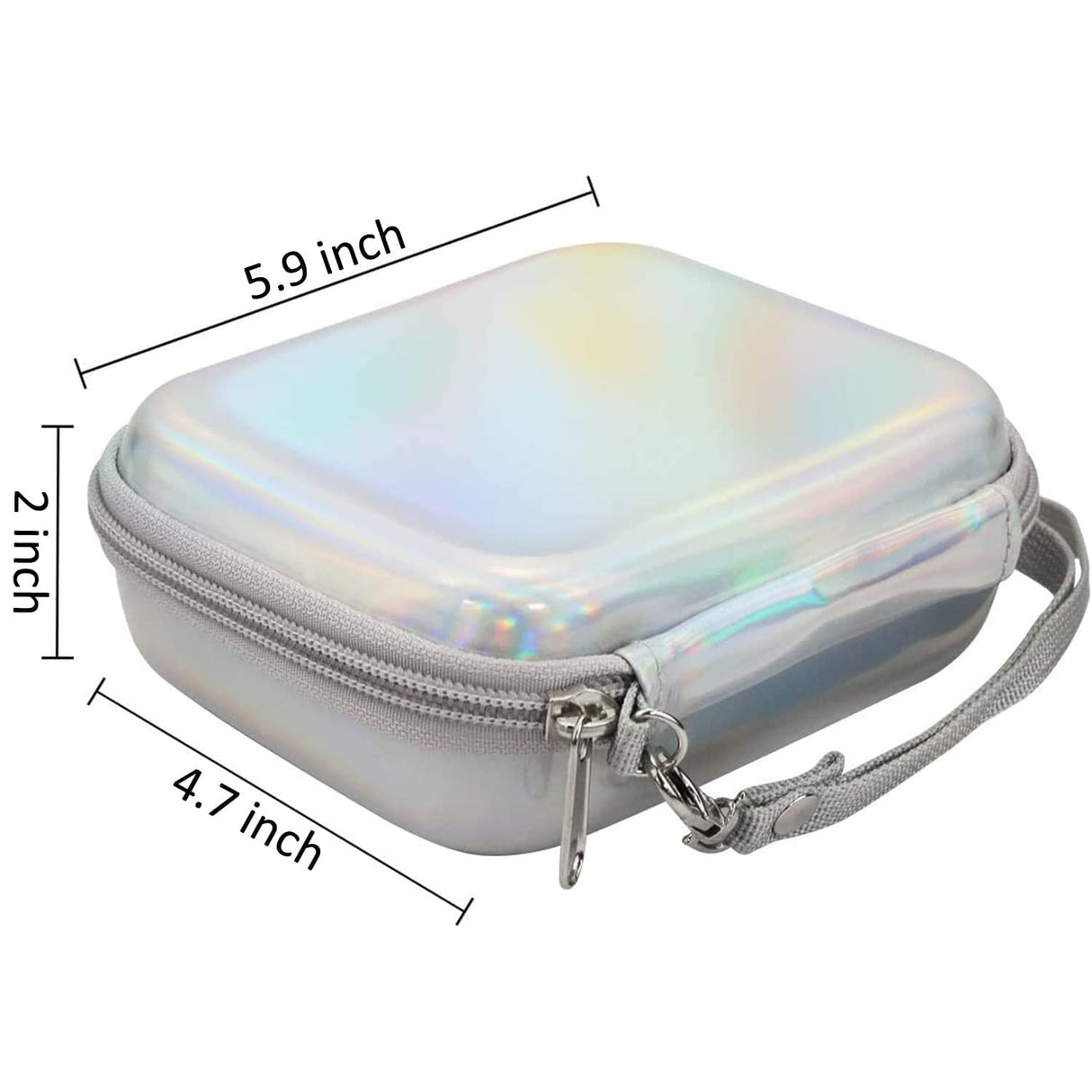 ZIKKON Instax mini EVA Case For Instax Mini Link, Link2, Liplay, EVO (Iridescent-silver)