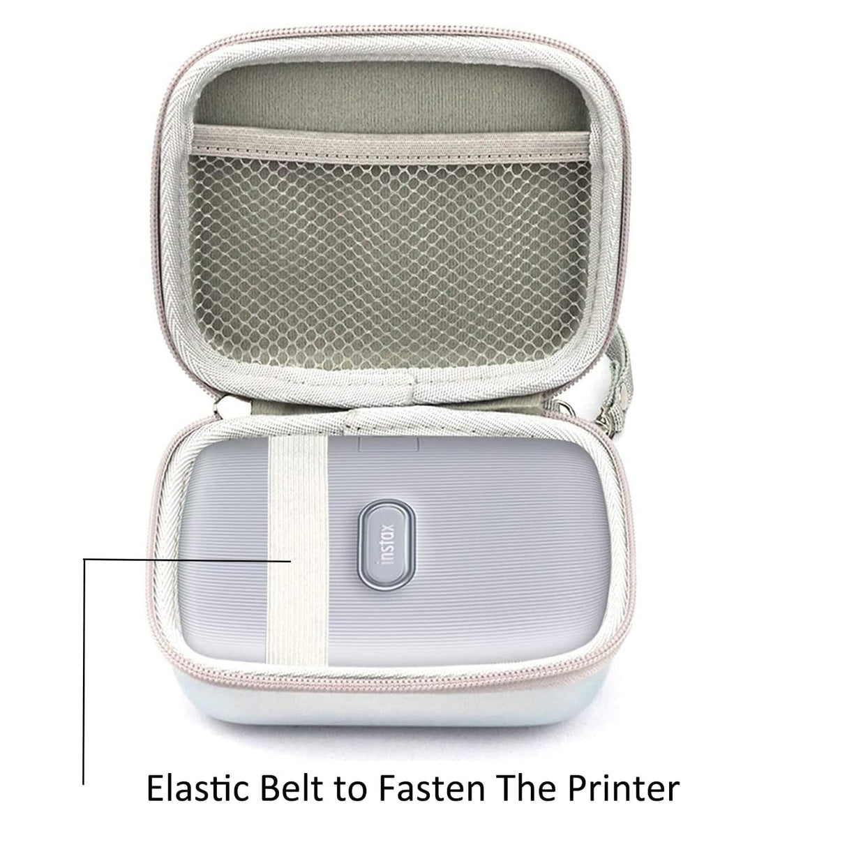 ZIKKON Instax mini EVA Case For Instax Mini Link, Link2, Liplay, EVO (Iridescent-silver)