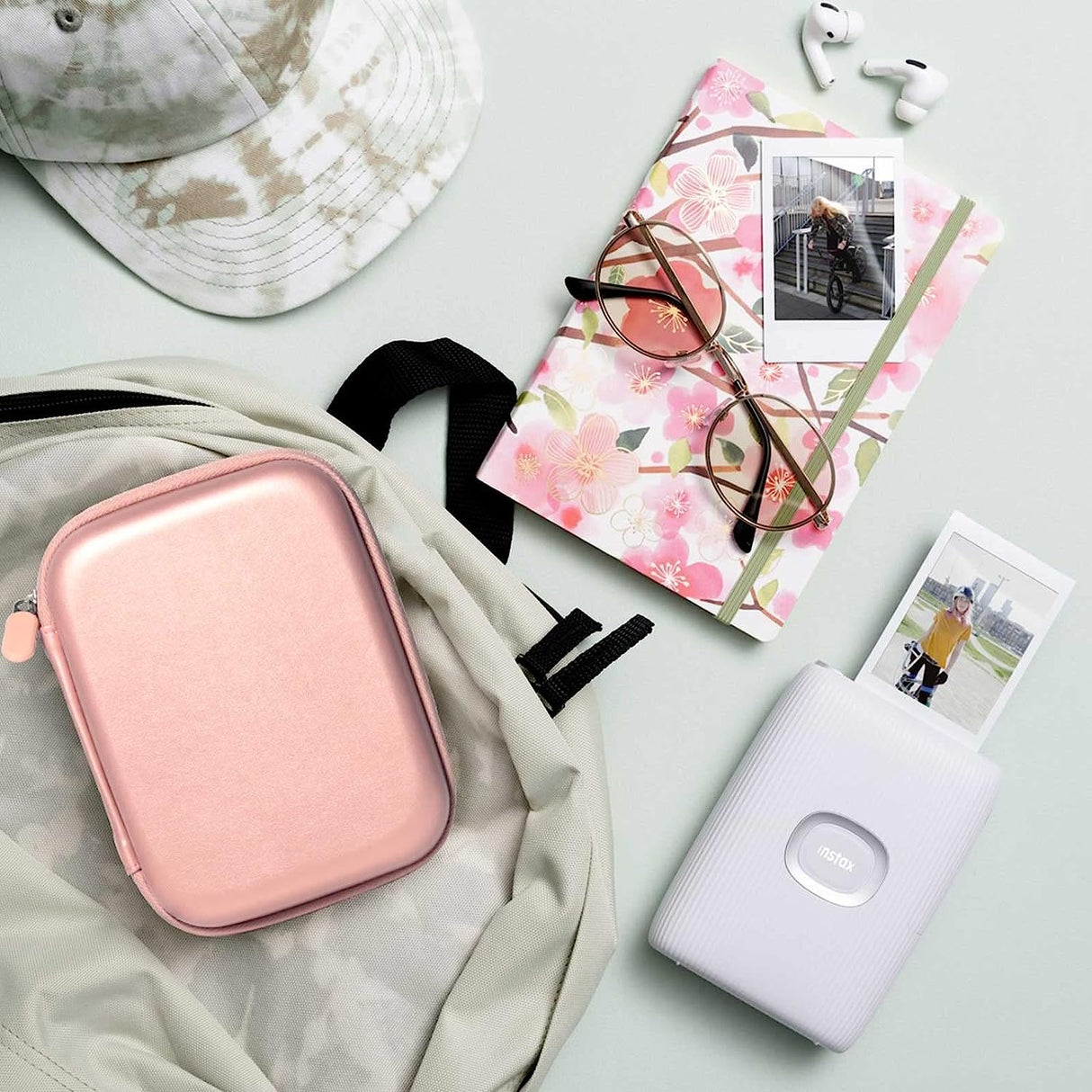 ZIKKON Instax mini EVA Case for Instax Mini Link, Link3, Liplay, EVO (Blush Gold)