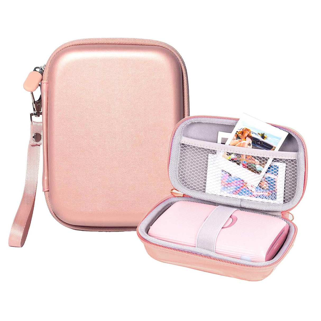 ZIKKON Instax mini EVA Case for Instax Mini Link, Link3, Liplay, EVO (Blush Gold)