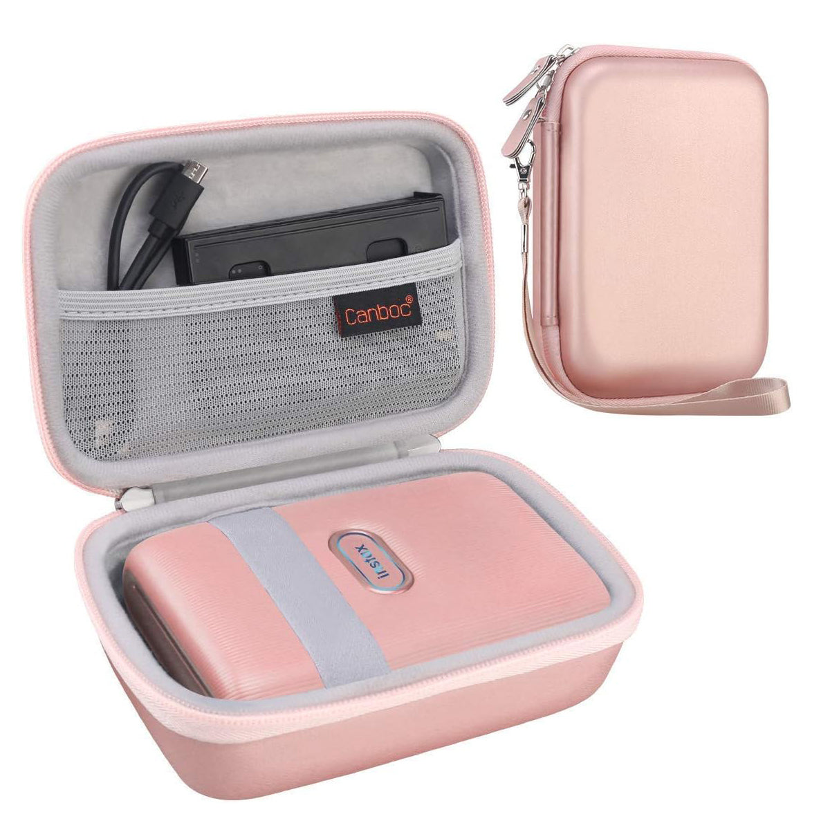 ZIKKON Instax mini EVA Case for Instax Mini Link, Link3, Liplay, EVO (Blush Gold)