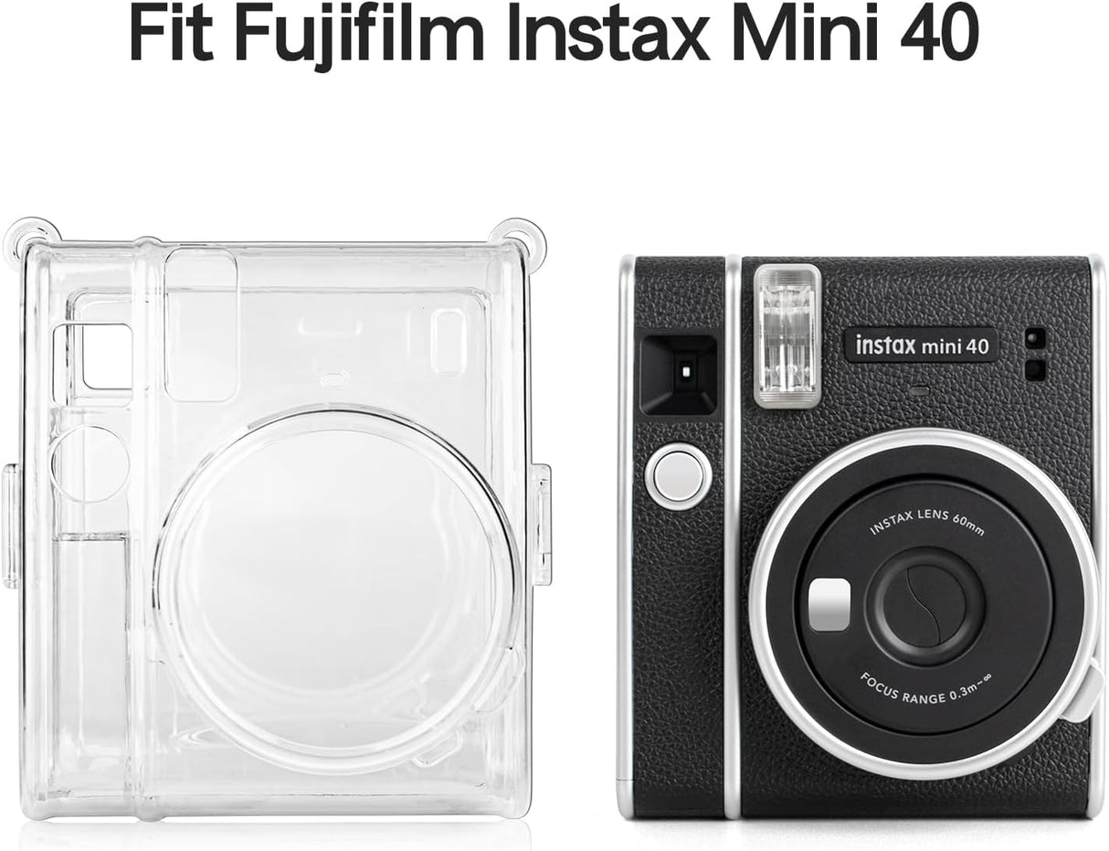 ZIKKON Compatible Mini 40 Camera Case Bag for Fujifilm Instax Mini 40 Camera (Clear)