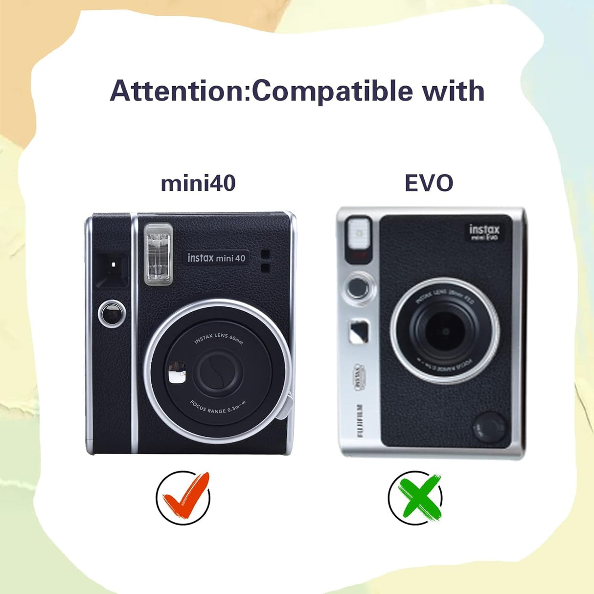 ZIKKON Compatible Mini 40 Camera Case Bag for Fujifilm Instax Mini 40 Camera (Clear)