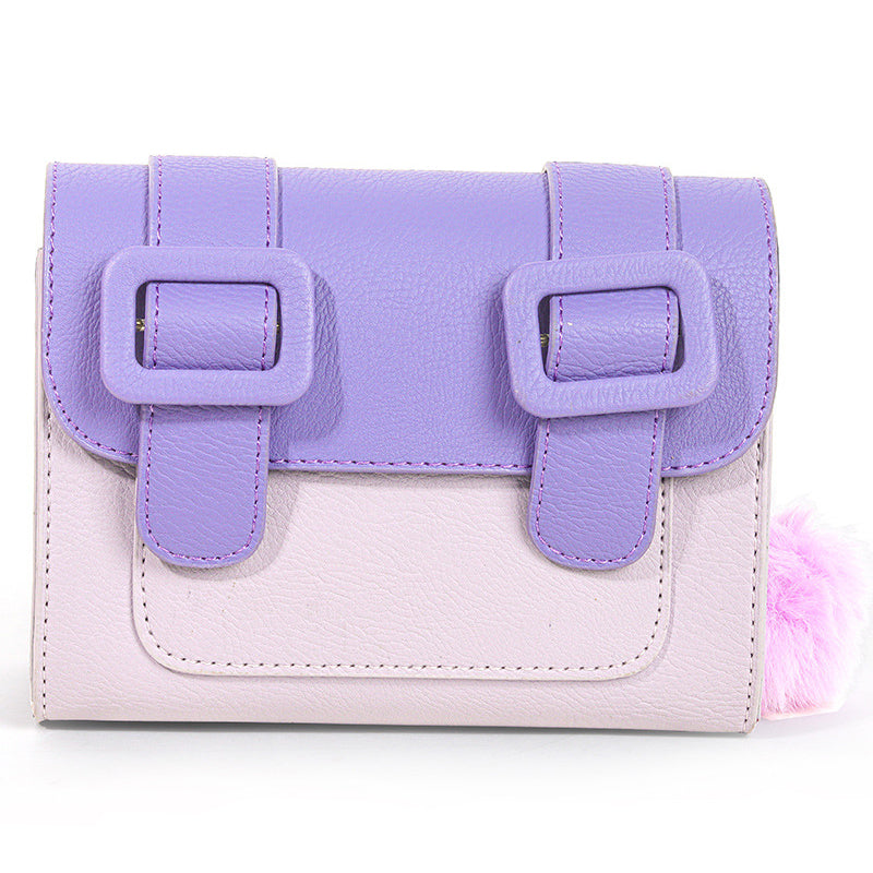 ZIKKON Instax universal Macaron style Message Crossbody Bag for Fujiflim Instant Camera Digital camera shoulder bag (purple)