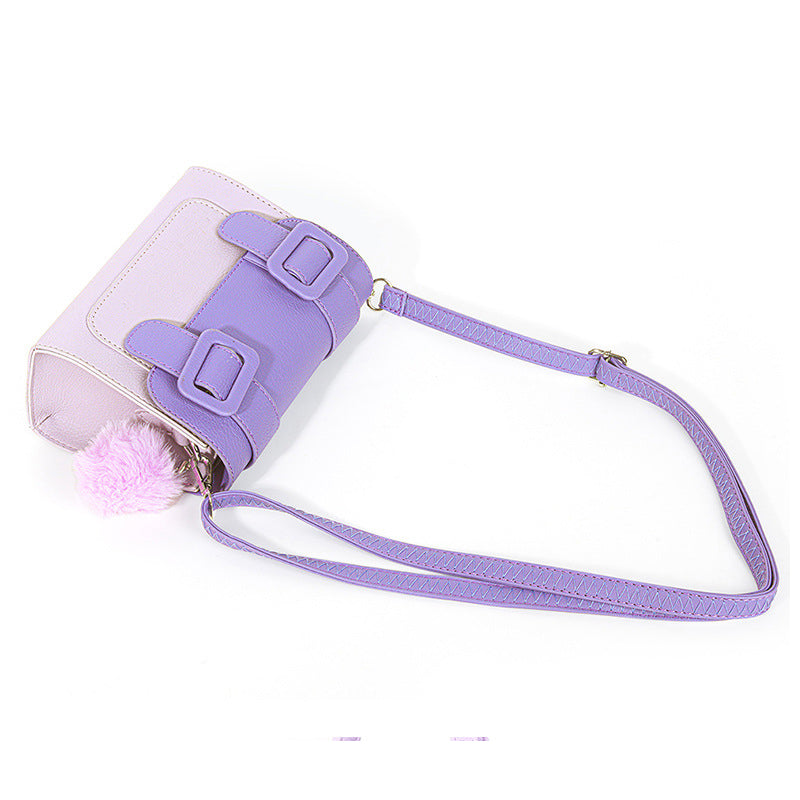 ZIKKON Instax universal Macaron style Message Crossbody Bag for Fujiflim Instant Camera Digital camera shoulder bag (purple)
