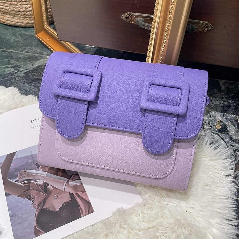ZIKKON Instax universal Macaron style Message Crossbody Bag for Fujiflim Instant Camera Digital camera shoulder bag (purple)