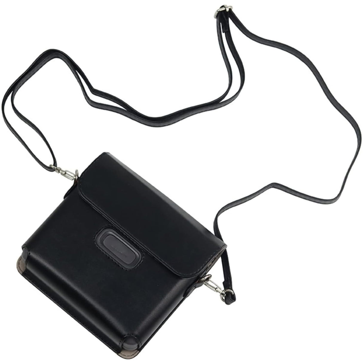 ZIKKON Link Wide Case for Fujifilm Instax Link Wide Smartphone Printer for Polaroid Style Film Instant Camera Photos , Retro Vintage Pu Leather with Adjustable shoulder Strap Carrying Bag Accessories (Charcoal grey)