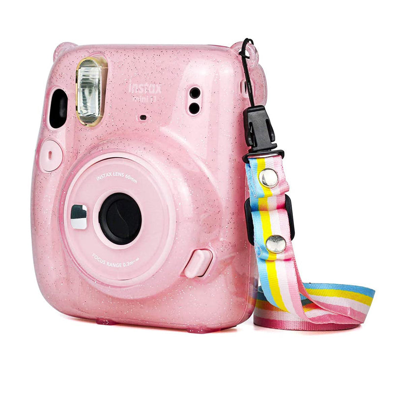 ZIKKON Mini 11 Instax Camera Pouch  Bag Glister Case_Pink