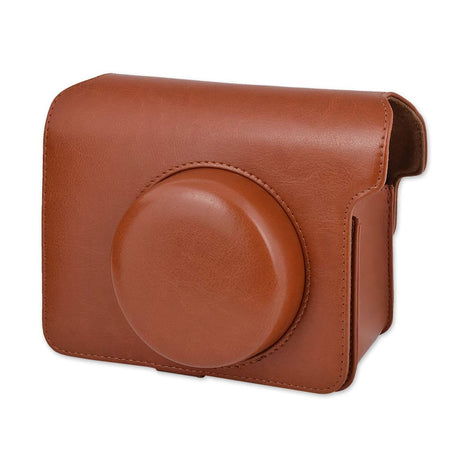 ZIKKON PU Leather Camera Case Compatible with Wide 300 Instant Camera Bag with Shoulder Strap_Brown