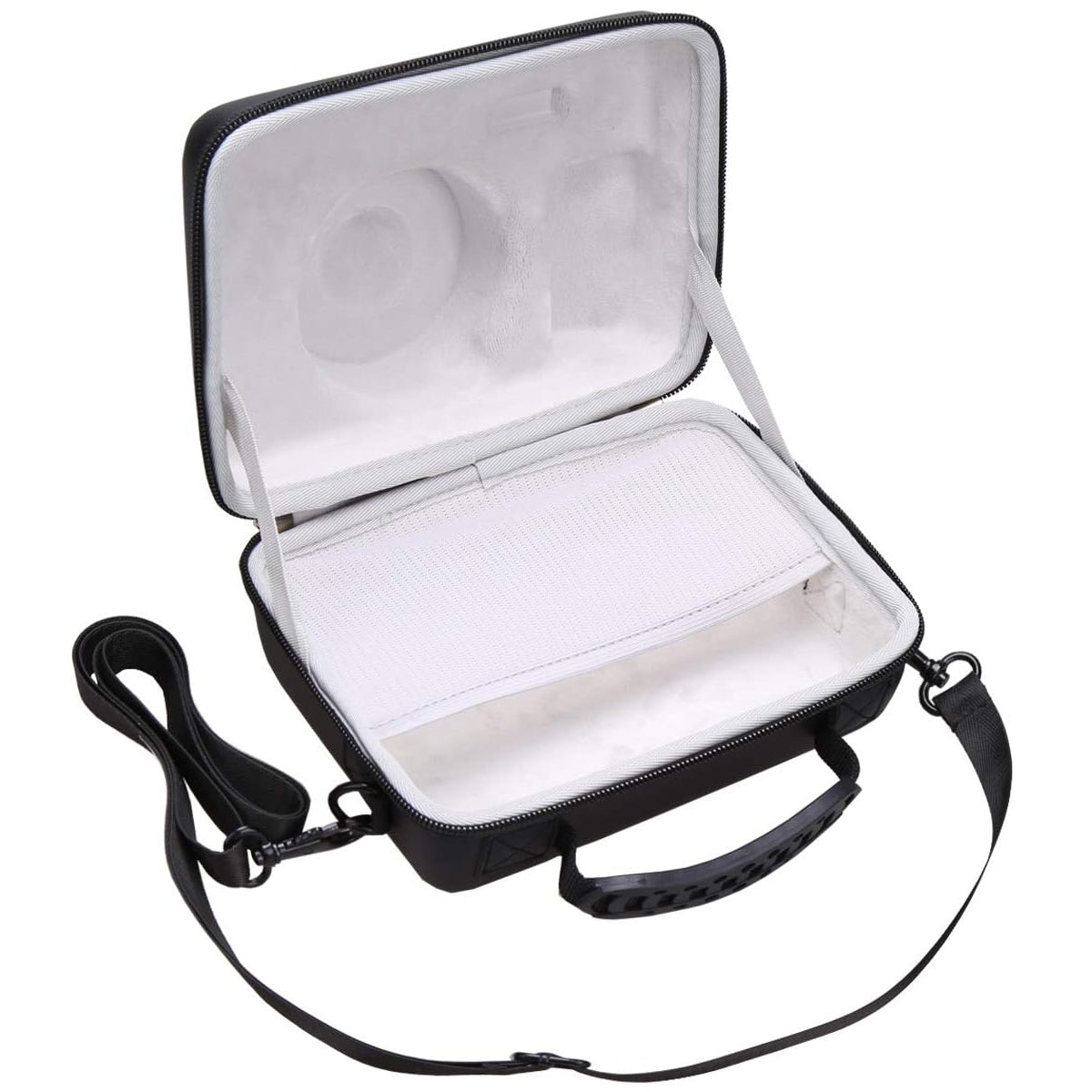 ZIKKON Protective Case for Fujifilm Instax Wide 400/300/210/ Instant Camera, Universal Wide Hard Shell Carrying Case with Removable Adjustable Strap -(Black)