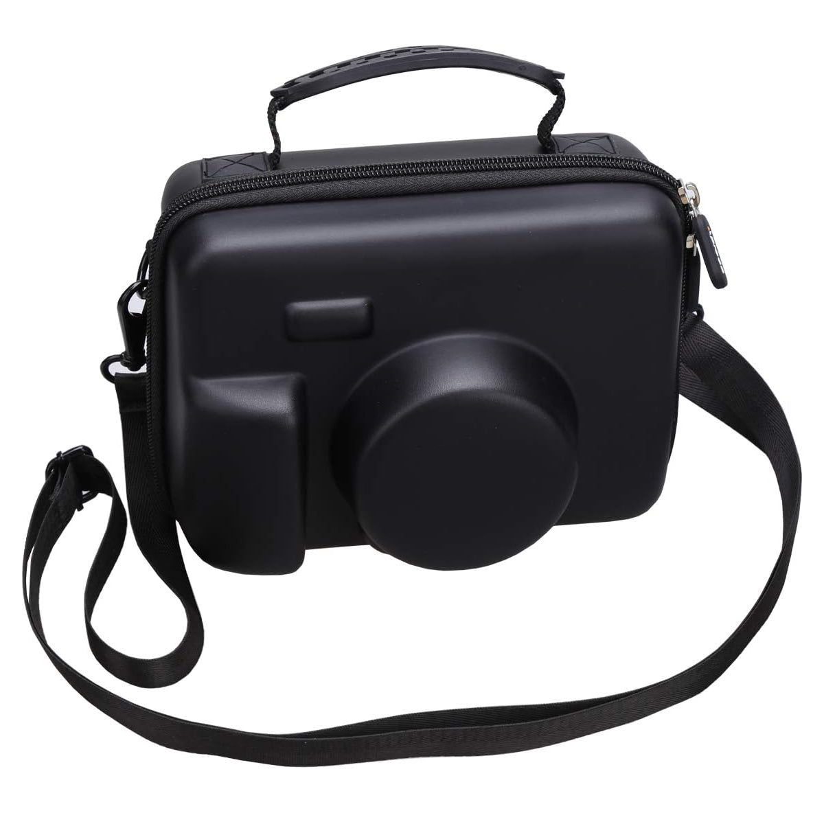 ZIKKON Protective Case for Fujifilm Instax Wide 400/300/210/ Instant Camera, Universal Wide Hard Shell Carrying Case with Removable Adjustable Strap -(Black)