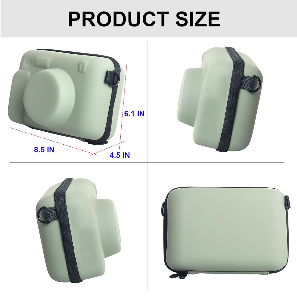 ZIKKON Protective Case for Fujifilm Instax Wide 400/300/210/ Instant Camera, Universal Wide Hard Shell Carrying Case with Removable Adjustable Strap