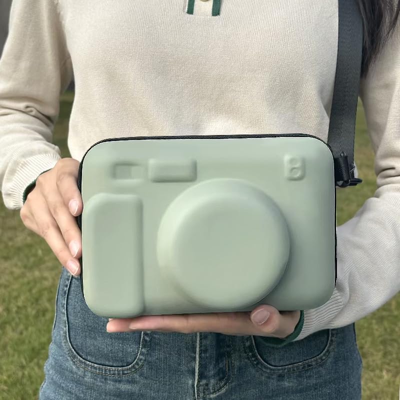 ZIKKON Protective Case for Fujifilm Instax Wide 400/300/210/ Instant Camera, Universal Wide Hard Shell Carrying Case with Removable Adjustable Strap