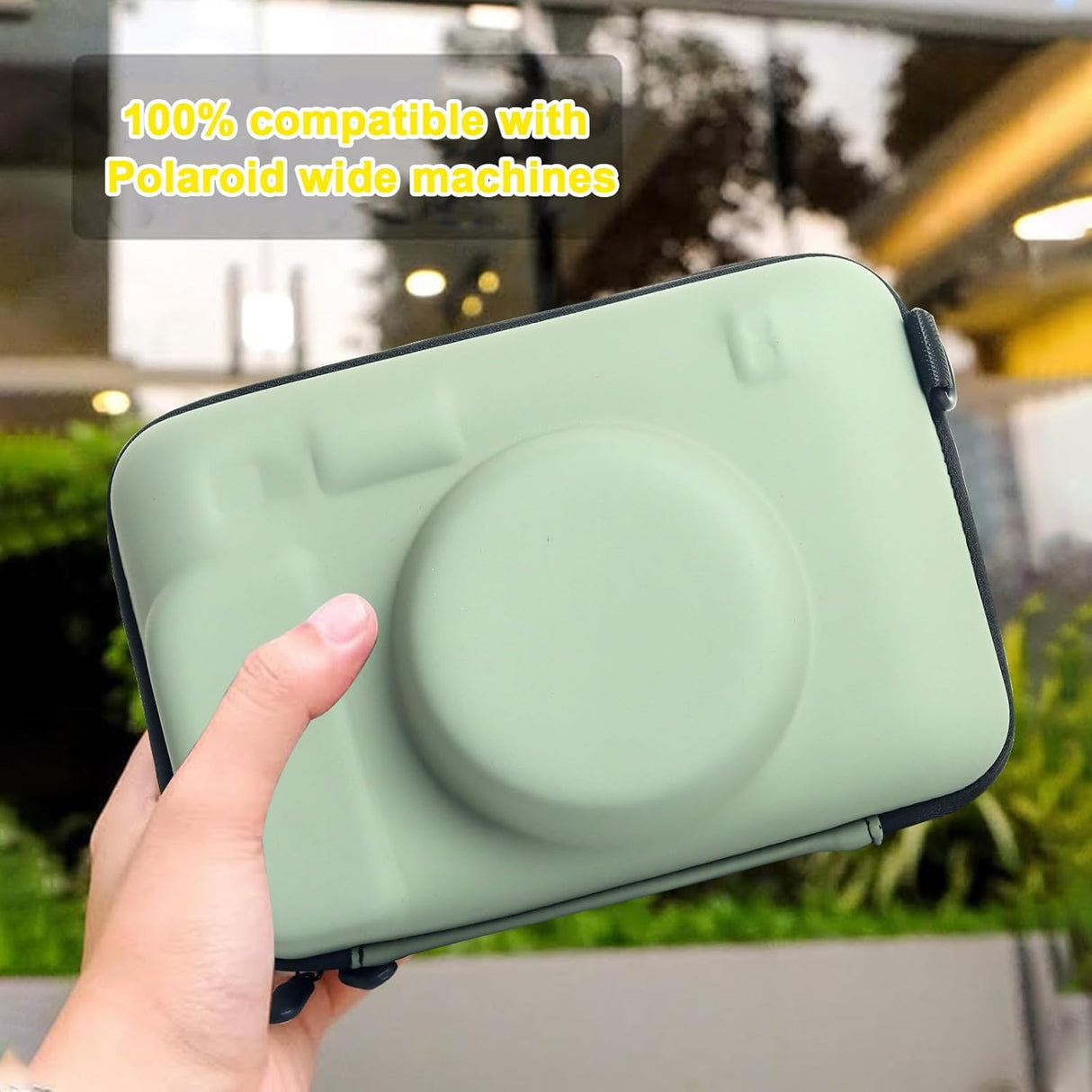 ZIKKON Protective Case for Fujifilm Instax Wide 400/300/210/ Instant Camera, Universal Wide Hard Shell Carrying Case with Removable Adjustable Strap