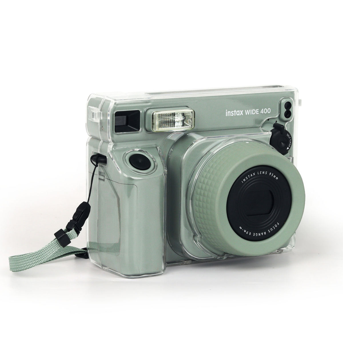 ZIKKON Protective Clear Case for Fujifilm Instax Wide 400 Instant Camera, Clear Cover for Fuji Instax Wide 400 Camera Case, for Instax Wide 400 Case with Shoulder Strap