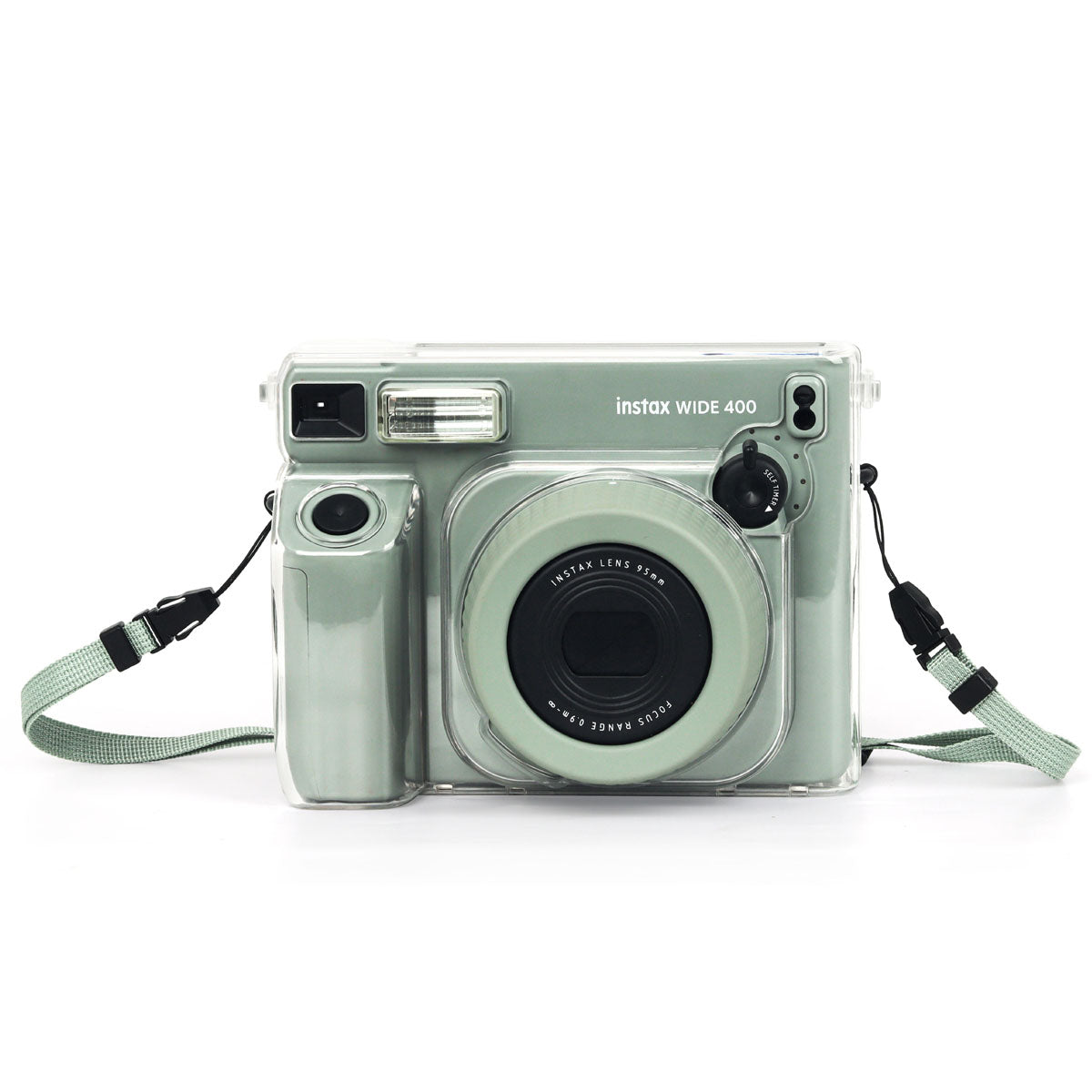 ZIKKON Protective Clear Case for Fujifilm Instax Wide 400 Instant Camera, Clear Cover for Fuji Instax Wide 400 Camera Case, for Instax Wide 400 Case with Shoulder Strap