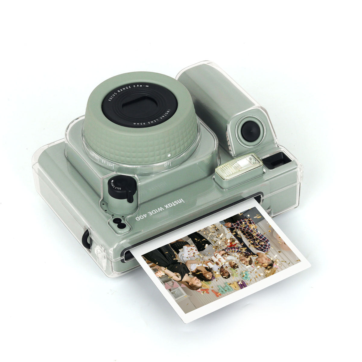 ZIKKON Protective Clear Case for Fujifilm Instax Wide 400 Instant Camera, Clear Cover for Fuji Instax Wide 400 Camera Case, for Instax Wide 400 Case with Shoulder Strap