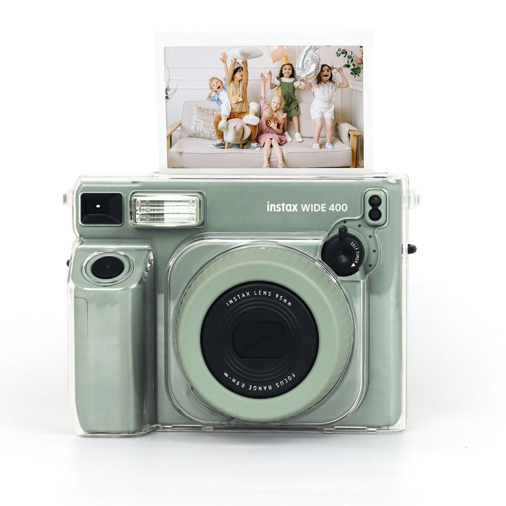 ZIKKON Protective Clear Case for Fujifilm Instax Wide 400 Instant Camera, Clear Cover for Fuji Instax Wide 400 Camera Case, for Instax Wide 400 Case with Shoulder Strap