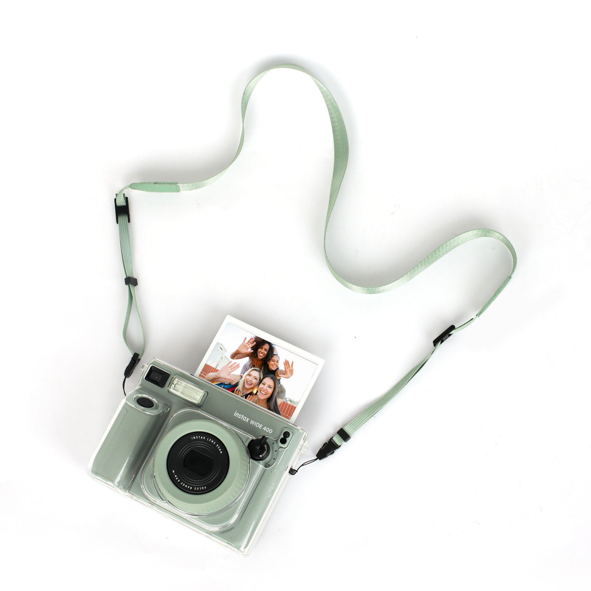 ZIKKON Protective Clear Case for Fujifilm Instax Wide 400 Instant Camera, Clear Cover for Fuji Instax Wide 400 Camera Case, for Instax Wide 400 Case with Shoulder Strap