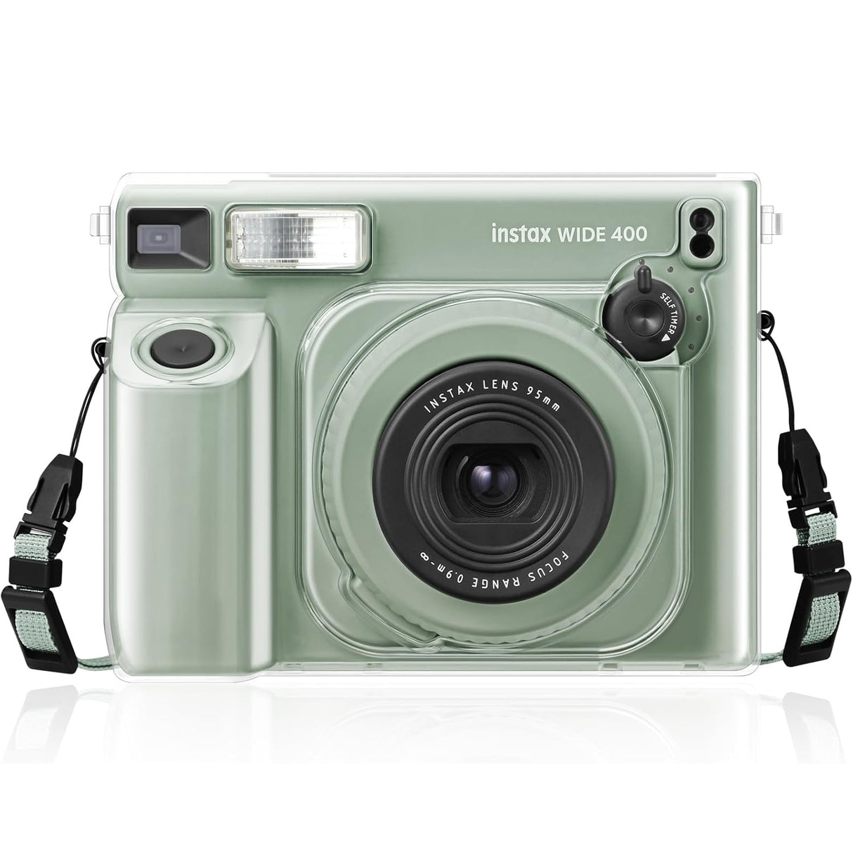ZIKKON Protective Clear Case for Fujifilm Instax Wide 400 Instant Camera, Clear Cover for Fuji Instax Wide 400 Camera Case, for Instax Wide 400 Case with Shoulder Strap