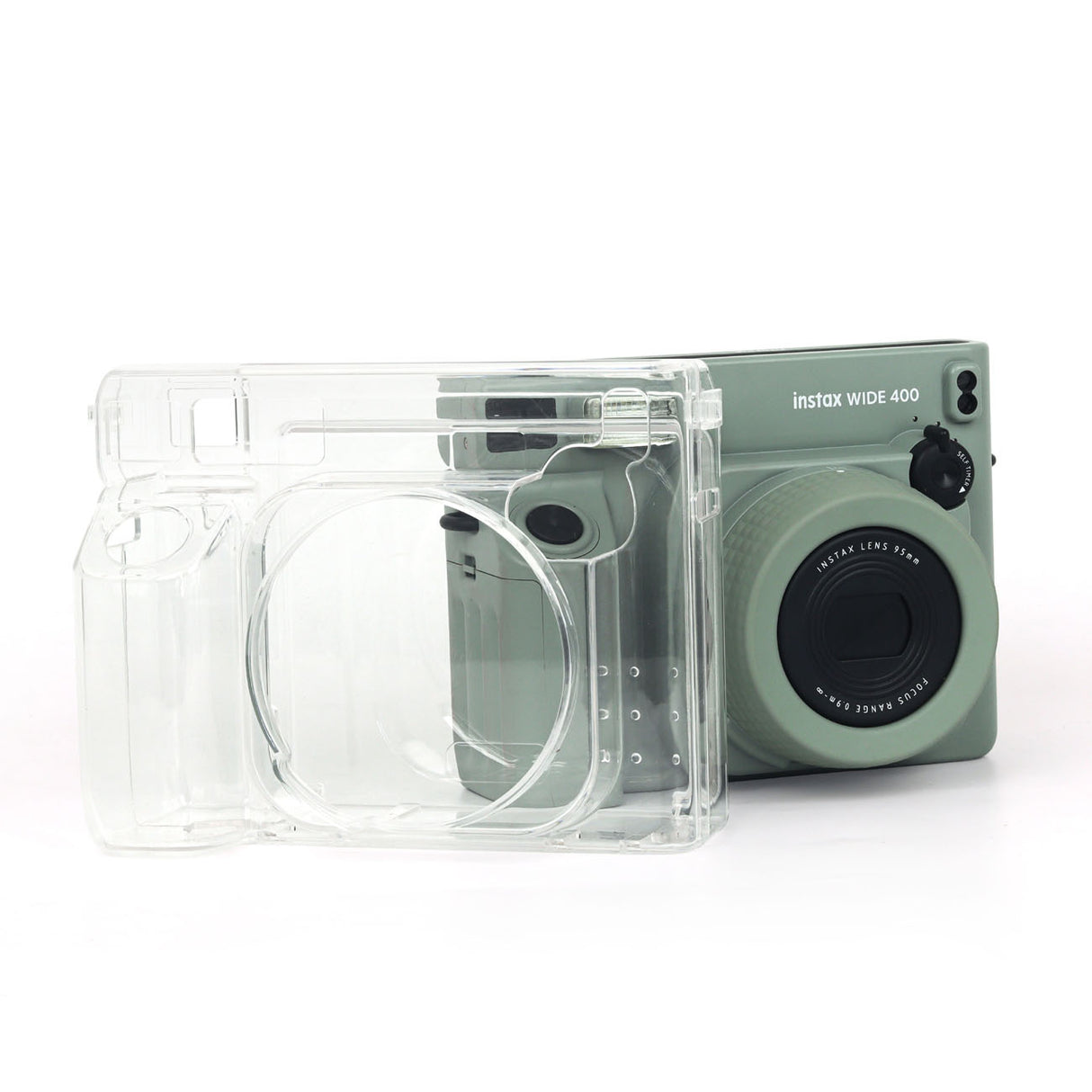 ZIKKON Protective Clear Case for Fujifilm Instax Wide 400 Instant Camera, Clear Cover for Fuji Instax Wide 400 Camera Case, for Instax Wide 400 Case with Shoulder Strap