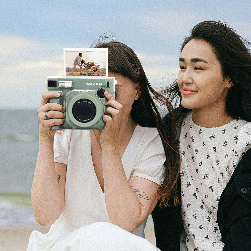 ZIKKON Protective Clear Case for Fujifilm Instax Wide 400 Instant Camera, Clear Cover for Fuji Instax Wide 400 Camera Case, for Instax Wide 400 Case with Shoulder Strap