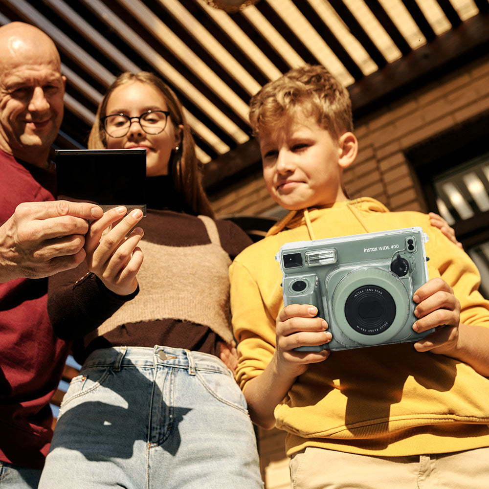 ZIKKON Protective Clear Case for Fujifilm Instax Wide 400 Instant Camera, Clear Cover for Fuji Instax Wide 400 Camera Case, for Instax Wide 400 Case with Shoulder Strap