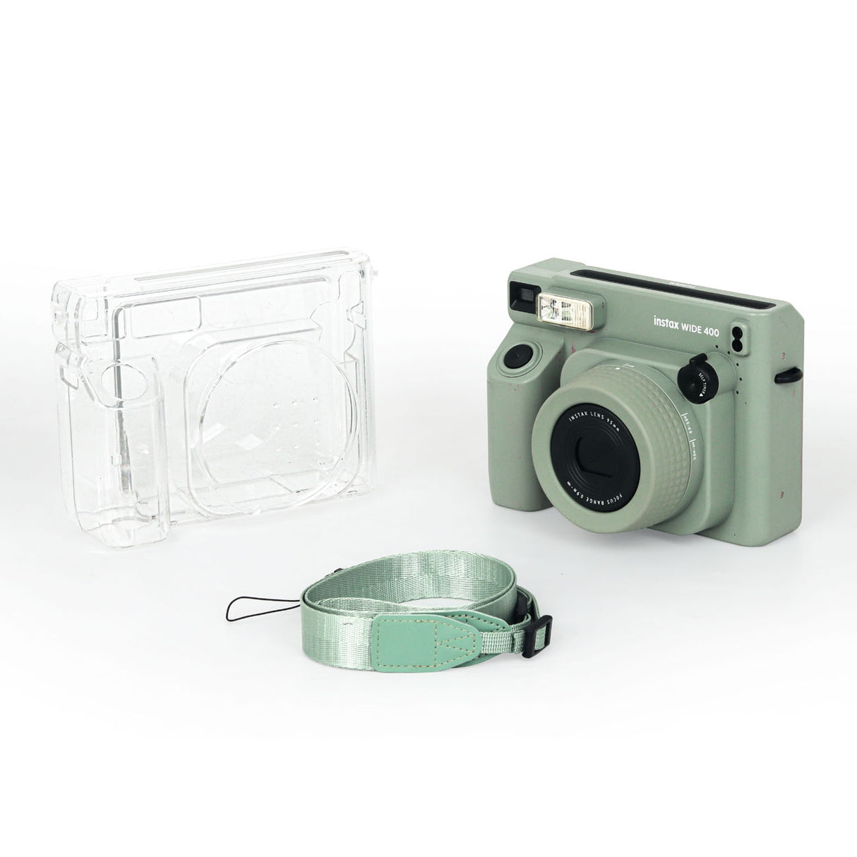 ZIKKON Protective Clear Case for Fujifilm Instax Wide 400 Instant Camera, Clear Cover for Fuji Instax Wide 400 Camera Case, for Instax Wide 400 Case with Shoulder Strap