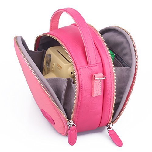ZIKKON Universal Zipper Camera Carrying Case for All Fujifilm Instax Mini 8 9 11 70 7s 25 50s 90 Instant Camera Models Pink