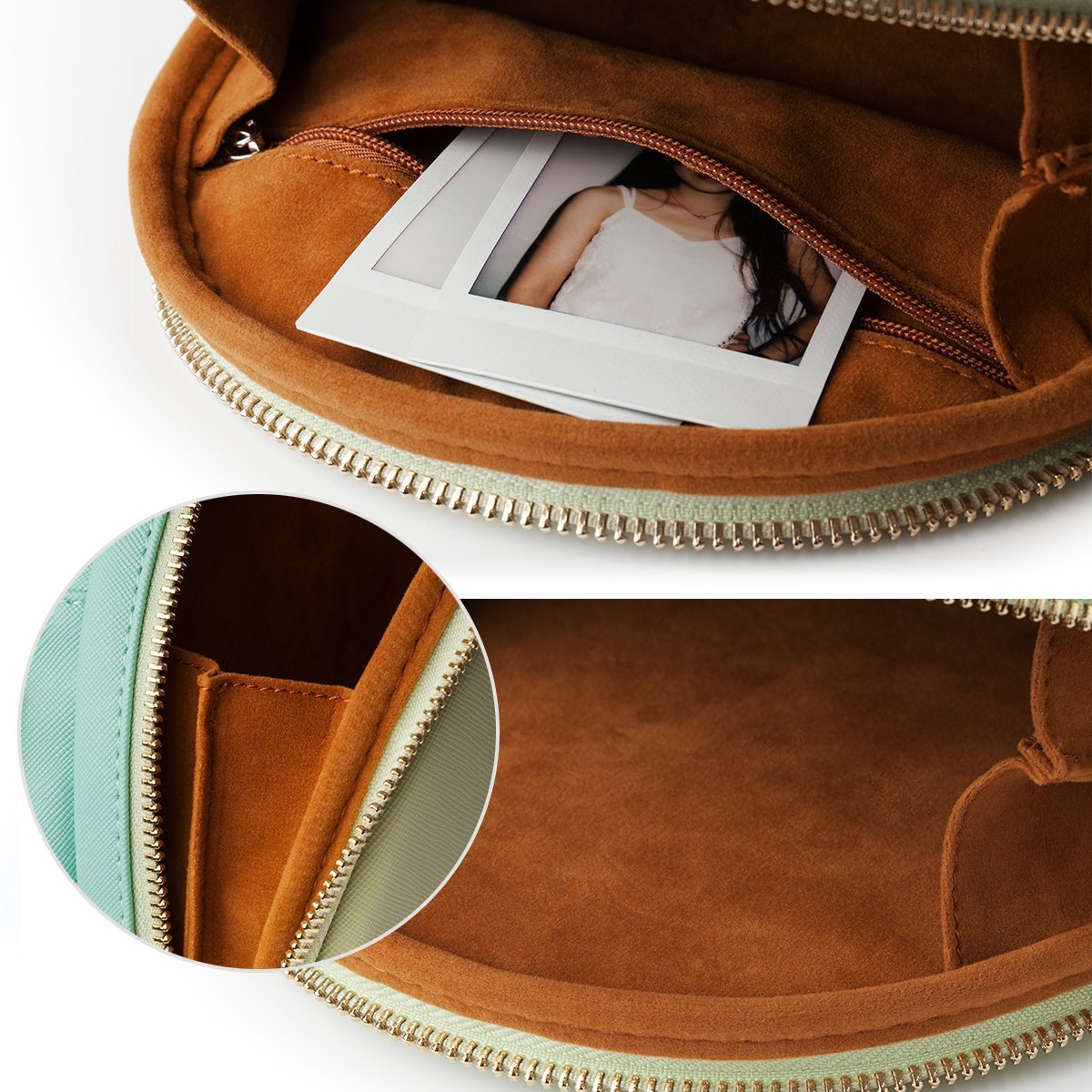 ZIKKON Universal Zipper Camera Carrying Case for All Fujifilm Instax Mini 8 9 11 70 7s 25 50s 90 Instant Camera Models Mint Green