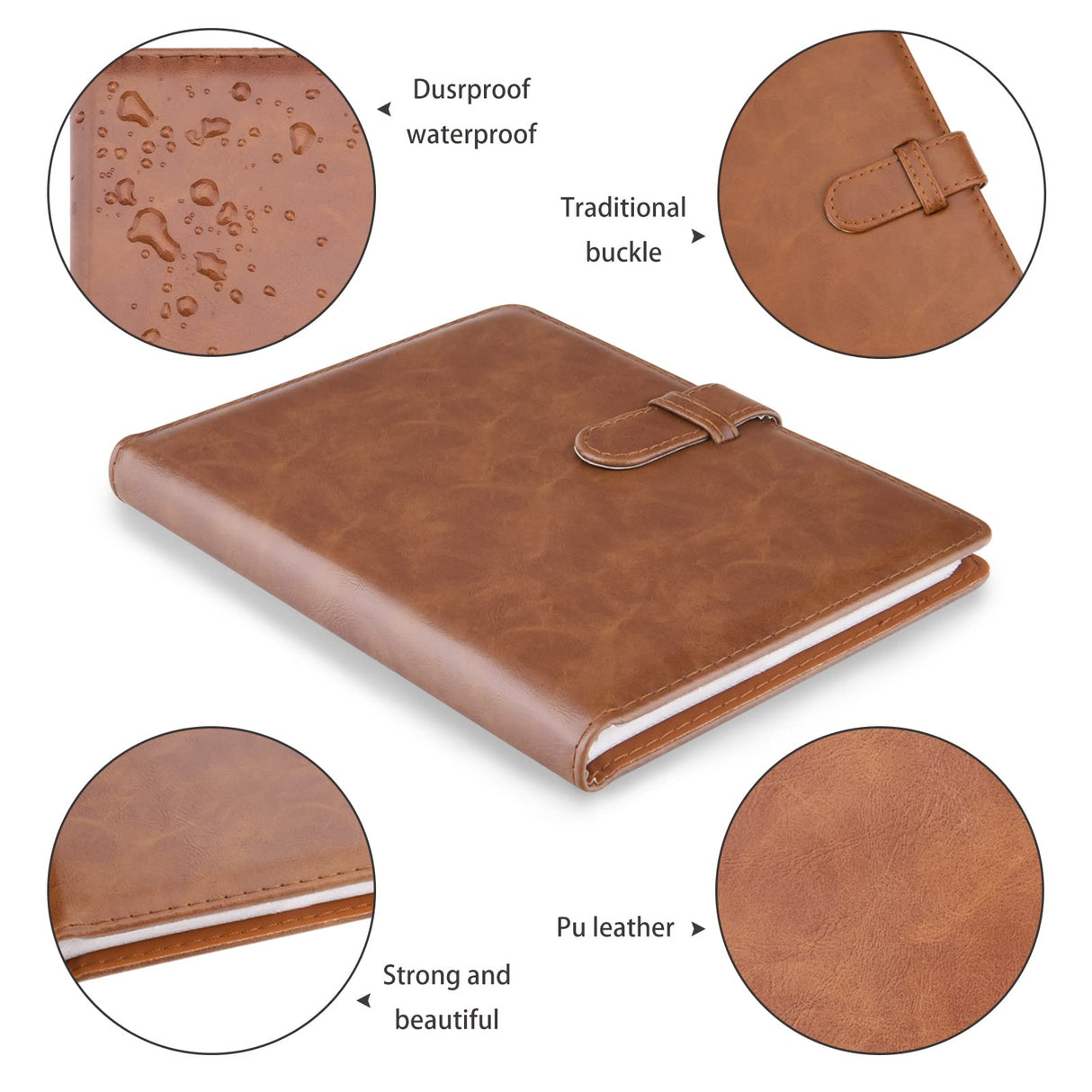 Zenko Compatible 128 Pockets Mini Photo Album for Fujifilm Instax Mini Film Brown